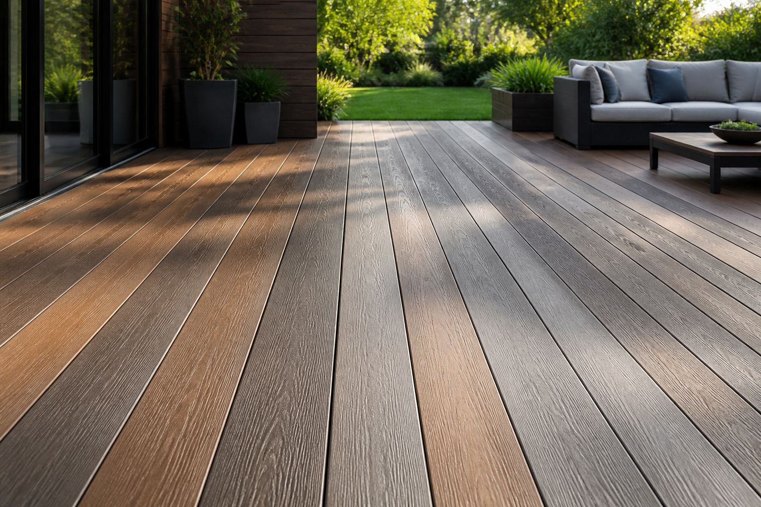 Terrasse composite moderne et elegante