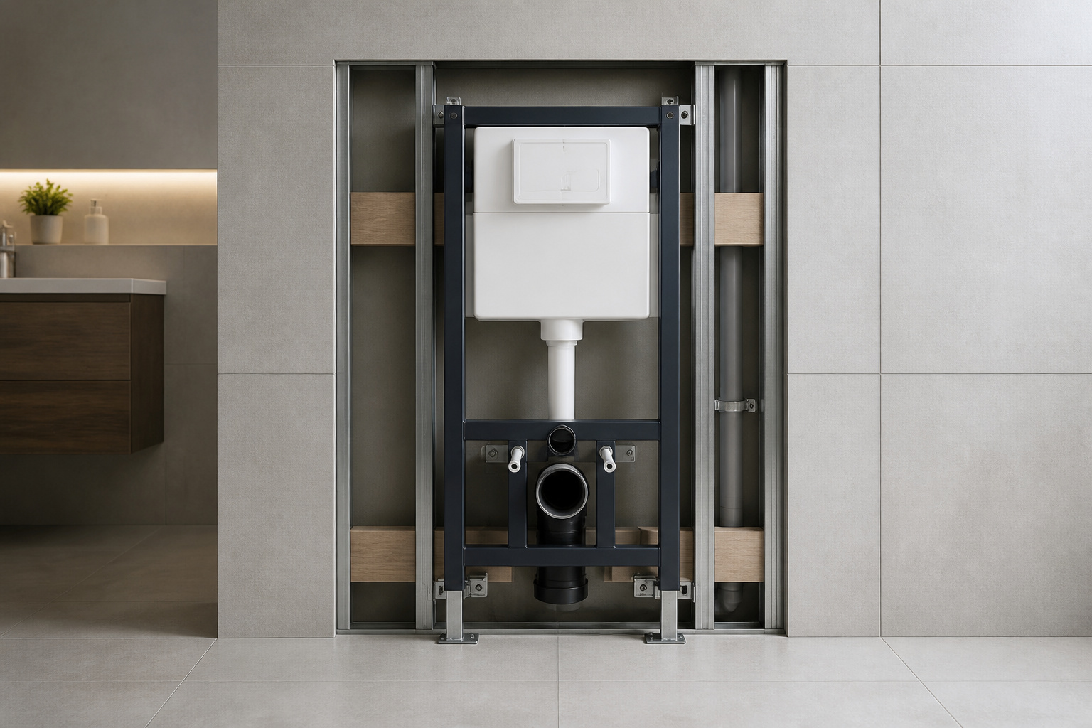 Cadre de support de toilette suspendue