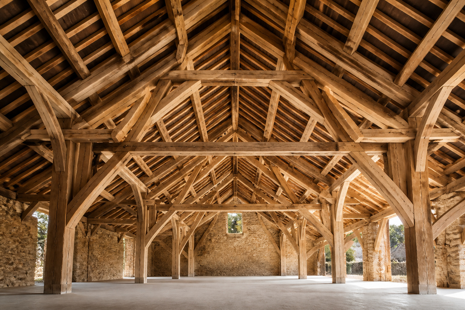 Charpente traditionnelle en bois