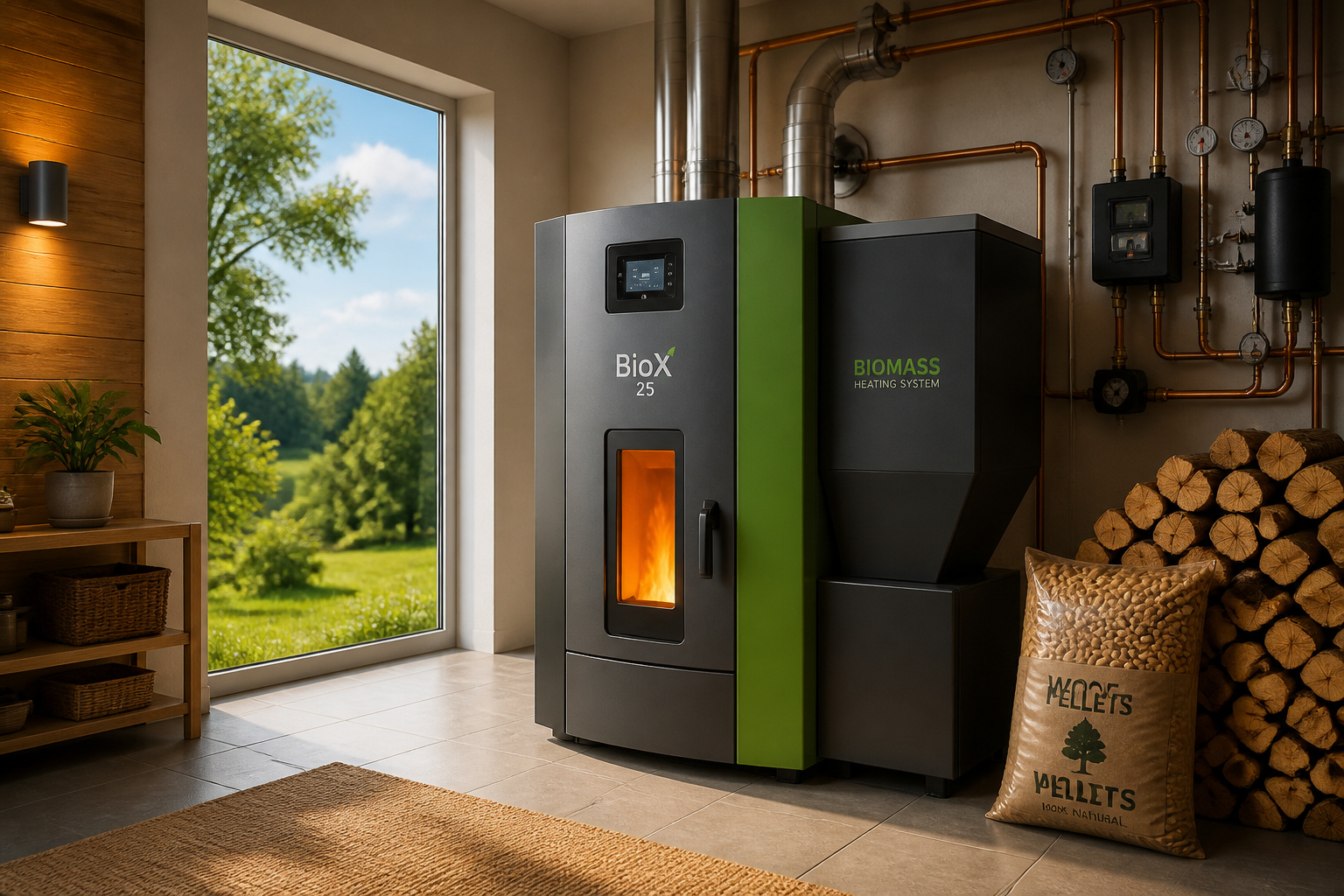 Chaudiere biomasse moderne et ecoresponsable