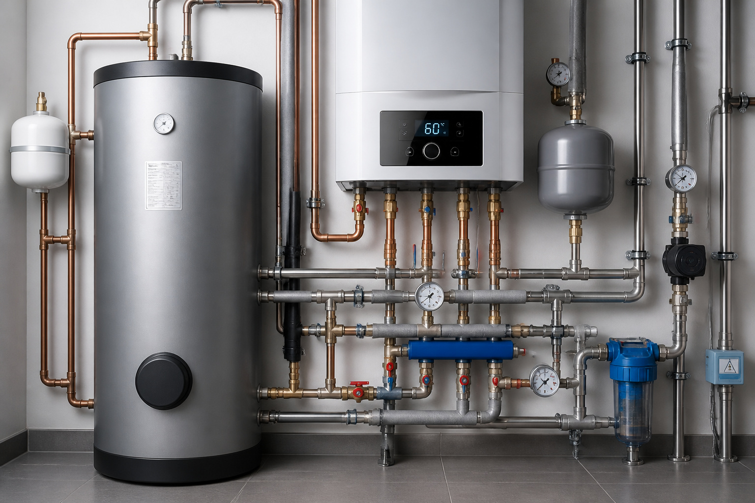 Systeme de chauffage et sanitaire moderne