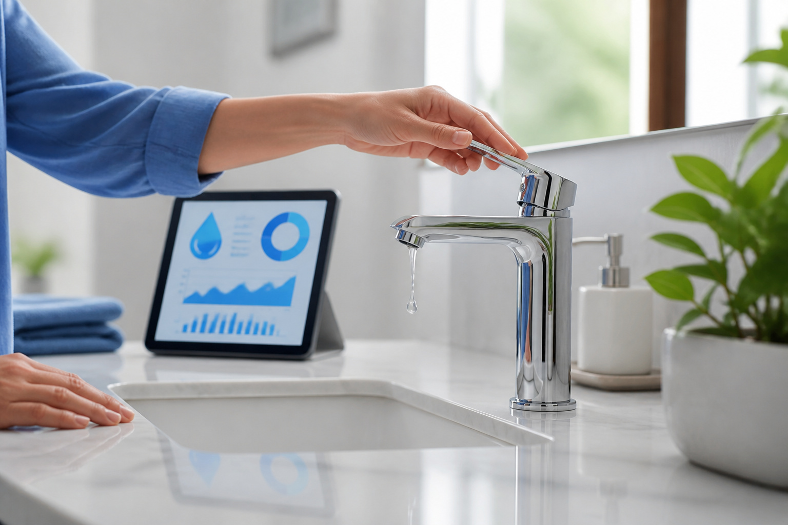 Goutte deau et technologie