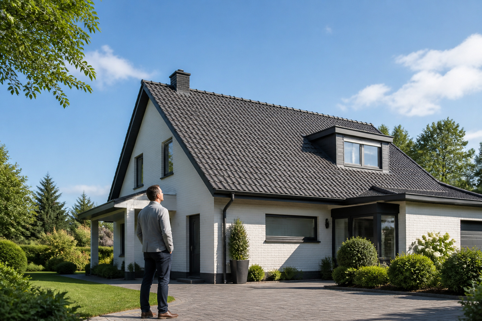 Maison moderne et toit impeccable