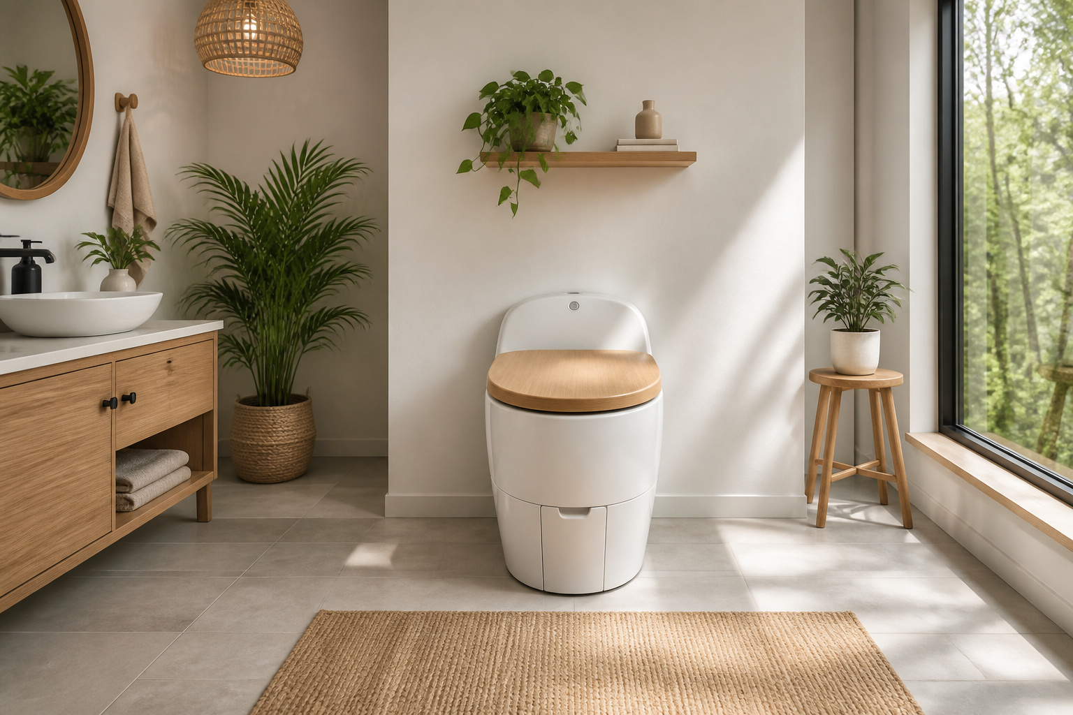 Toilettes seches modernes et ecologiques